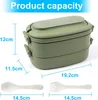 Lunchbox 2 Etagen - 1550ml Brotdose für Erwachsene - Lunch Produktbild-Vorschau 3