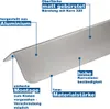 Edelstahl Eckschutzwinkel 1000mm - Winkelprofil 40x40mm Produktbild-Vorschau 3