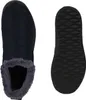 A top-down view of a pair of dark blue winter boots, with the sole of one boot shown separately. Produktbild-Vorschau