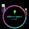 USB-C LED RGB leuchtendes Kabel Schnellladekabel Typ A-C Produktbild-Vorschau 3