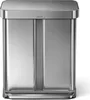 A studio shot of a dual-compartment trash can. Podgląd zdjęcia produktu