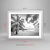 Gerahmtes Poster - Weißer Rahmen - Monochrom Strand Wolken Produktbild-Vorschau 5