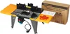 A router table with its accessories and packaging, set against a white background. Anteprima dell’immagine prodotto