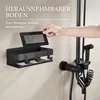 DEKAZIA® Duschablage Edelstahl Schwarz - Selbstklebendes Produktbild-Vorschau 3