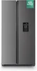 A side-by-side refrigerator with a water dispenser on the right door. Produktbild-Vorschau