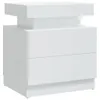 vidaXL Nachttisch Hochglanz-Weiß 45x35x52 cm Holzwerkstoff Produktbild-Vorschau 2