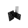 A black metal bracket is attached to a gray cylindrical pole. Produktbild-Vorschau