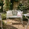 abc HOME | Gartenbank aus Aluminiumguss | Jugendstil | weiß Produktbild-Vorschau 1