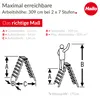 Hailo D60 StandardLine Alu-Doppelstufenleiter - 2x7 Stufen Produktbild-Vorschau 5