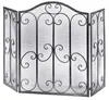 A three-panel metal fireplace screen with decorative scrollwork. Produktbild-Vorschau