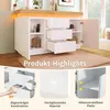 Sweiko Kommode, Hochglanz Sideboard mit 2 Türen und 3 Produktbild-Vorschau 8