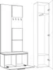 Masseno Garderobe-Set MODULO 120,6/204/40 cm Modern Produktbild-Vorschau 2