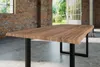 Esstisch Baumkante massiv Akazie stone 220 x 100 cm schwarz Produktbild-Vorschau 4