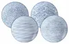 HOWHOMELY | Piatti piani - set da 4 - bianco - blu - in Anteprima dell’immagine prodotto 1