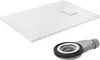 LuxeBath Duschwanne 100x70cm Weiß Extra flache SMC Produktbild-Vorschau 1
