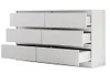 Moderne Kommode LINDA 6S - Sideboard 140cm mit 6 Schubladen Produktbild-Vorschau 2