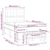 Boxspringbett mit Matratze Blau 120x200 cm Stoff Produktbild-Vorschau 7