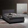 Grand Lit Simple Français 120x190 cm Similicuir Tête de lit Voir les images du produit 1