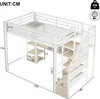 Flieks Etagenbett 140x200cm mit Schreibtisch und Regal, Produktbild-Vorschau 4