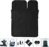 A black inflatable car mattress with accessories shown in smaller inset images below. Náhled obrázku produktu