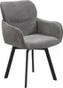 A single gray armchair with black legs against a white background. Produktbild-Vorschau