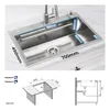 CECIPA 70*45 Edelstahl-Küchenspüle, Überbauspüle, geprägte Produktbild-Vorschau 2
