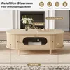 Merax Couchtisch mit 1 Schublade und Rolltür, Sofatisch Produktbild-Vorschau 8