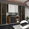 Badezimmermöbel Set mit Keramik-Waschtisch HARLOW-56 Eiche Produktbild-Vorschau 1