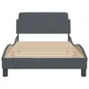 vidaXL Struttura letto "Dover" grigio scuro 100x200 cm in Anteprima dell’immagine prodotto 4