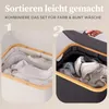 HENNEZ 100L Wäschekorb mit Deckel Grau - herausnehmbaren Produktbild-Vorschau 11