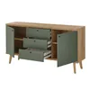Wohnzimmer Sideboard, 160cm in Eiche mit grün AVEZZANO-61 Produktbild-Vorschau 6