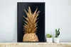 MuchoWow® MuchoWow® Gerahmtes Poster Ananas - Obst - Gold Produktbild-Vorschau 5