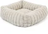 A square, plush pet bed with raised sides, shown from a slightly elevated angle on a white background. Produktbild-Vorschau