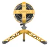 A yellow Vornado fan with a tripod stand, shown from the front. Produktbild-Vorschau