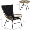 Outsunny 3-tlg. Rattan-Sitzgruppe Gartengarnitur Produktbild-Vorschau 3