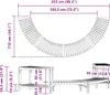vidaXL Whirlpool Umgebung Halb-Rund Braun 252 x 112 x 55,5 Produktbild-Vorschau 8