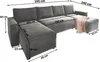 Masseno Ecksofa DENI mit Schlaffunktion U-Form, Sofa mit Produktbild-Vorschau 7