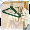 Lot de 10 cintres en métal pour armoire, crochet vert, noir Voir les images du produit 7