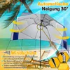 Vigevee Sonnenschirm 210 cm UV50+ mit Schraub-Erdspieß, Produktbild-Vorschau 3