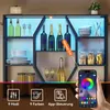 Étagère à vin Puluomis Wandregal, éclairage LED RGB avec Voir les images du produit 2