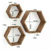 IvoQ Hexagon Wandregale Holz - 3er Set - Kiefer - Produktbild-Vorschau 8