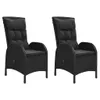 vidaXL Chaises de jardin 2 pcs. Poly rotin noir Voir les images du produit 10