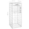 vidaXL Kolumna gabionowa 40x40x100 cm żelazna Podgląd zdjęcia produktu 6