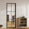 vidaXL Innentür ESG Glas und Aluminium 76x201,5 cm Schwarz Produktbild-Vorschau 1
