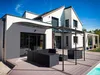 Anbaupergola gebogen aus Metall - 3 x 4 m - Grau Produktbild-Vorschau 2