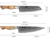 Sada nožů HEZHEN, 5 kusů, damascénská ocel, santoku Náhled obrázku produktu 4