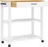 vidaXL Küchenwagen MONZA 84x40x88,5 cm Massivholz Kiefer Produktbild-Vorschau 4