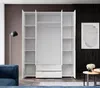 Kleiderschrank - Weiß Hochglanz - 160 x 208 cm - mit Produktbild-Vorschau 3