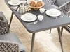 BELIANI Gartentisch Grau Aluminium 140x80 cm für 4 Personen Produktbild-Vorschau 4