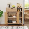 KOMFOTTEU Credenza a 2 ante in rattan, credenza con Anteprima dell’immagine prodotto 2